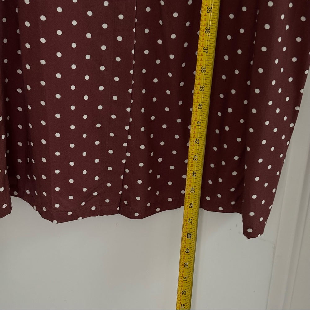 Sonnet James Long Brown Polka Dot Long Sleeve Dress - Picture 8 of 11